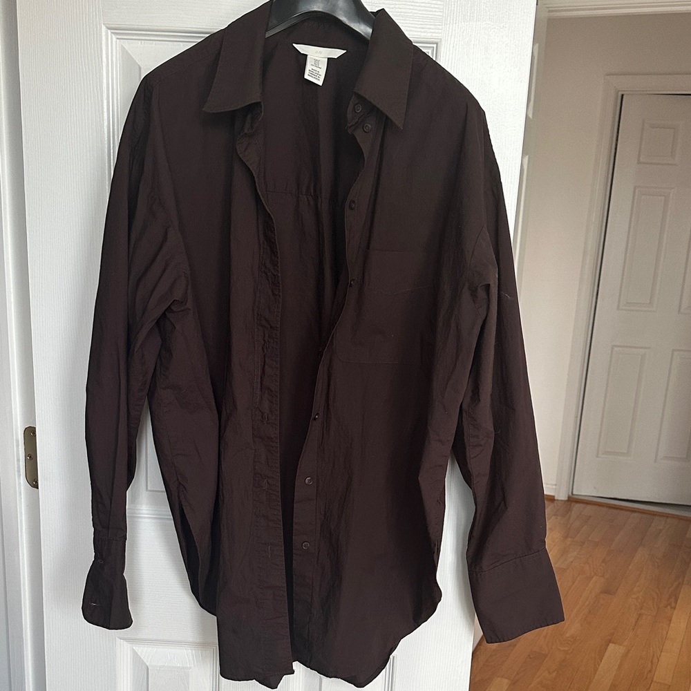 Oversized Brown Shirt